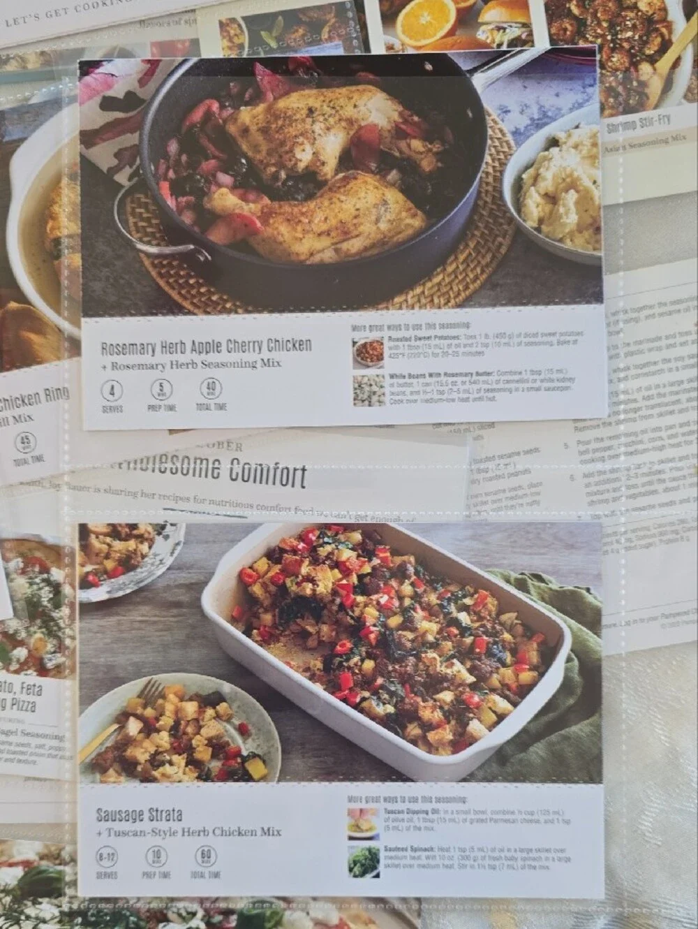 Pampered Chef TasteBuds Assorted Recipe Cards